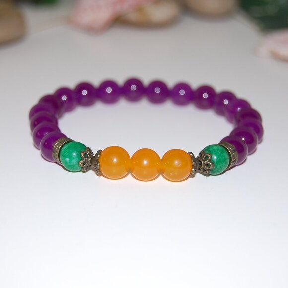 Gemstone Bracelet,Handmade Stone Beads Bracelet - Picture 3 of 3